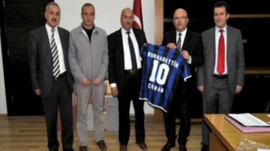 Spor Camiasından Başkan &Ccedil;oban'a Ziyaretler