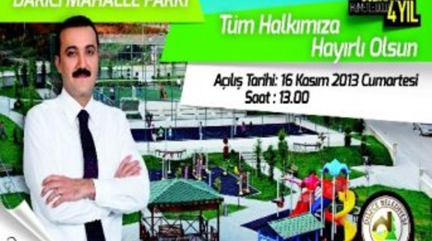 D&uuml;zce Yeni Bir Parka Daha Kavuşuyor