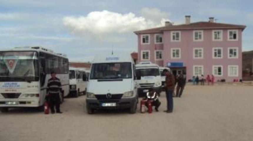 Korkuteli'nde Okul Servislerine Denetim