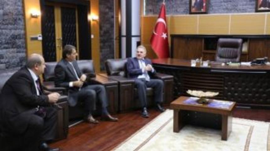 Sa&uuml; Rekt&ouml;r&uuml; Muzaffer Elmas, Başkan Yusuf Alemdar&rsquo;la Bir Araya Geldi