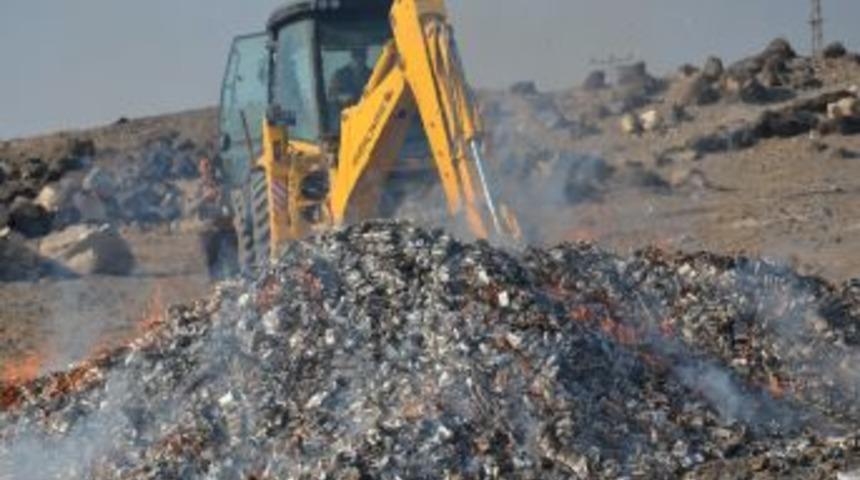 Iğdır'da 100 Bin Paket Ka&ccedil;ak Sigara Imha Edildi