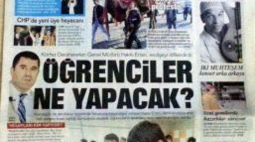 'Dershanelerimizi Kapatmayın' Çağrısını Yerel Gazeteler De Manşete Taşıdı