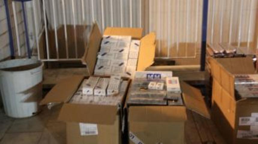 12 Bin 470 Paket G&uuml;mr&uuml;k Ka&ccedil;ağı Sigara Ele Ge&ccedil;irildi