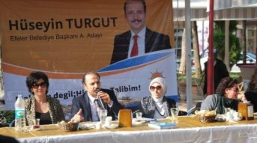 Ak Parti Efeler Belediye Başkan Aday Adayı Turgut, Hanımlarla Bir Araya Geldi