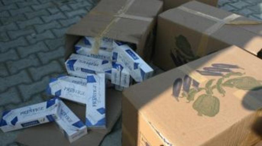 Patlıcan Kolilerinden Sigara &Ccedil;ıktı