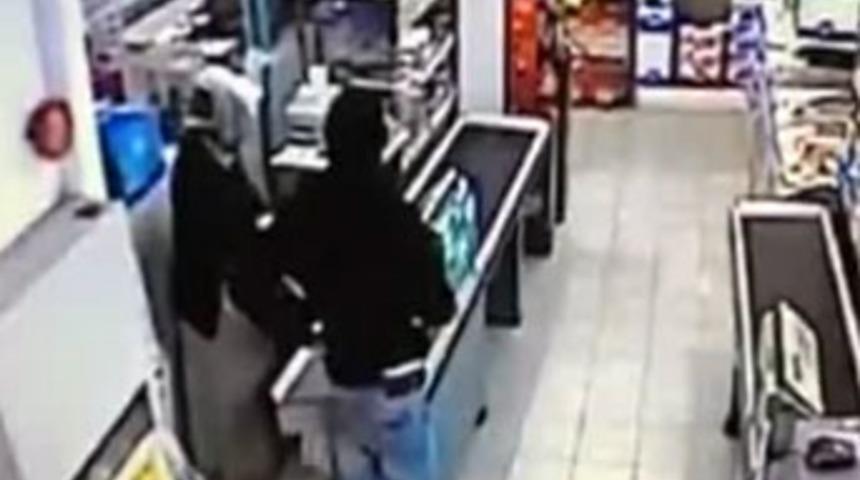 Market soyguncusu 1 saatte yakalandı