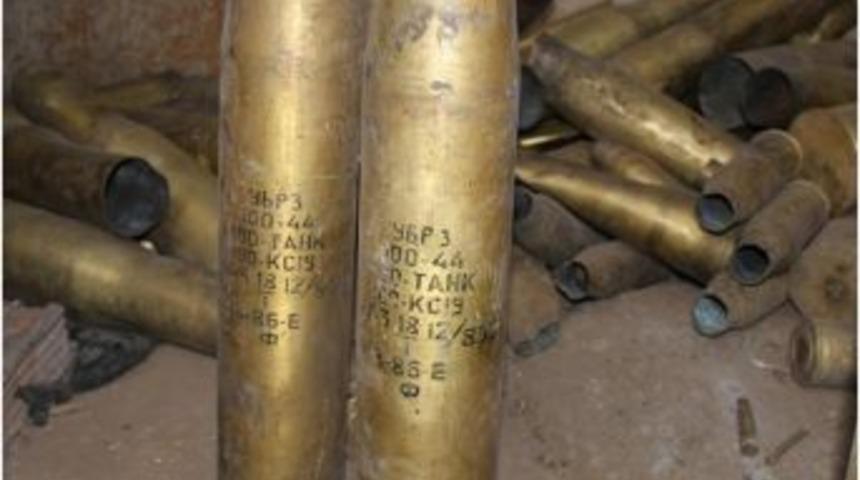 Kocaeli'de 20 bin 500 kilo tank-top mermisi kovanı