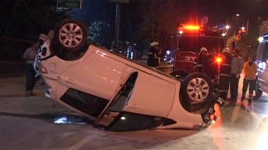Aydın'da Bir Polis Memuru &Ouml;zel Arabasıyla Takla Attı