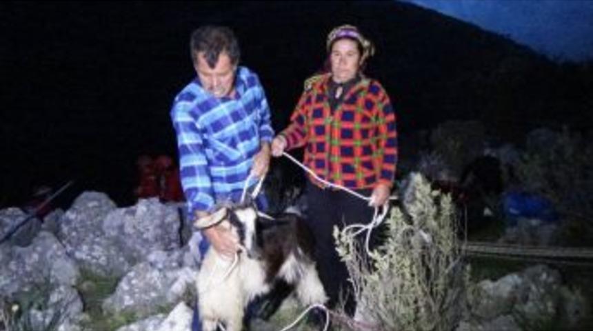 U&ccedil;urumda Mahsur Kalan Inat&ccedil;ı Ke&ccedil;iyi AKUT Kurtardı