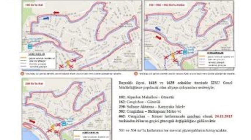 Bayraklı&rsquo;da Ge&ccedil;ici G&uuml;zergah Değişikliği