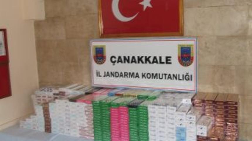 &Ccedil;anakkale'de Yaklaşık 6 Binpaket Ka&ccedil;ak Sigara Yakalandı