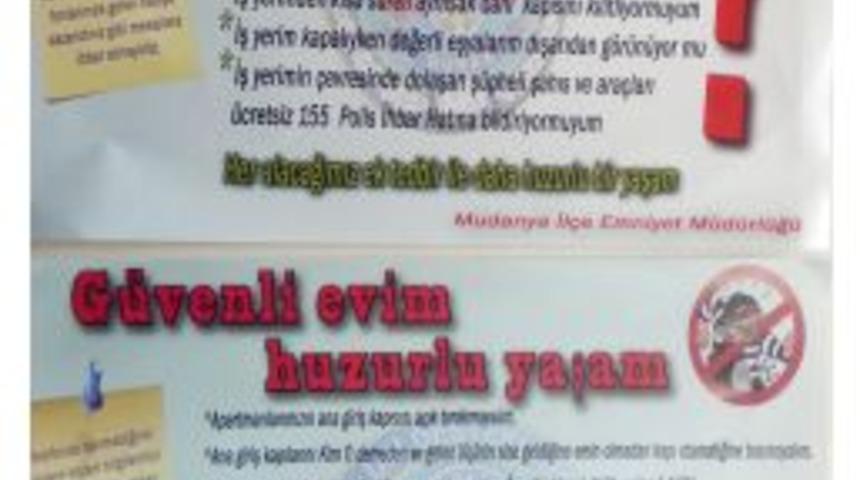 Mudanya Polisinden Bilgilendirici Broş&uuml;r