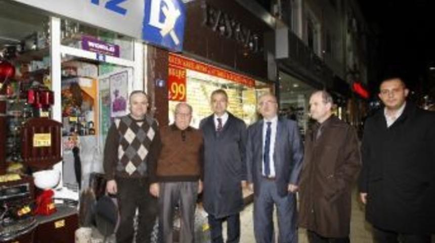 Başkan K&ouml;şker, Eki&ccedil;arşı Esnafını Gezdi