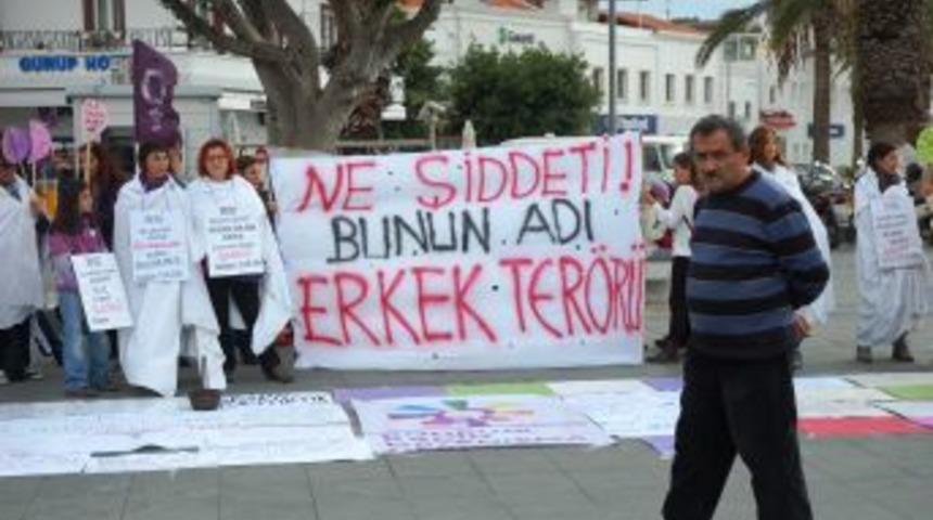Bodrum&rsquo;da Kadına Y&ouml;nelik Şiddet Protesto Edildi