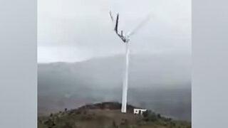 Rüzgara dayanamayan rüzgar türbini