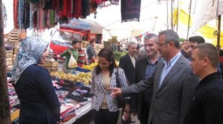 Milletvekili Ayg&uuml;n Ve Başkan K&ouml;şker'den Pazar Turu