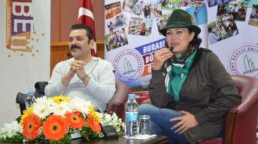 Oyuncu Mehtap Bayri Ve Necmi Yapıcı Be&uuml;&rsquo;de S&ouml;yleşiye Katıldı