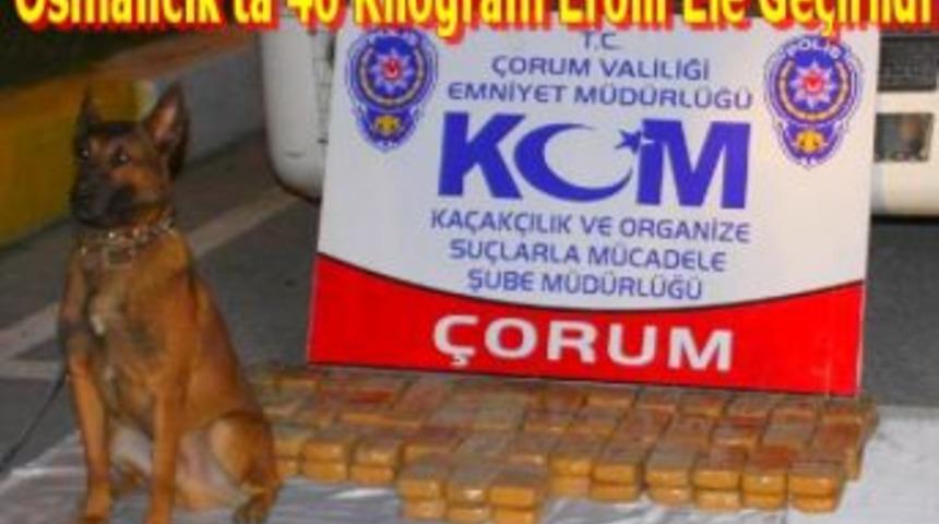 Osmancık'ta 46 kilogram eroin ele ge&ccedil;irildi