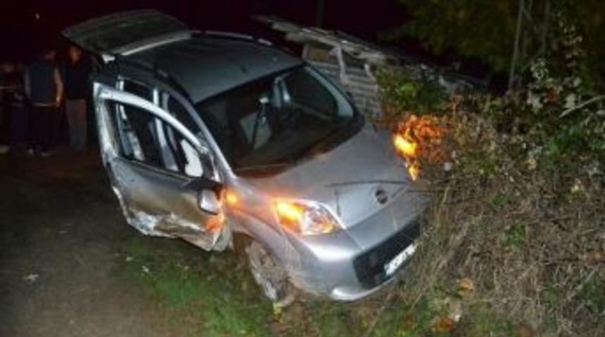 Ara&ccedil; Yoldan &Ccedil;ıktı: 2 Yaralı