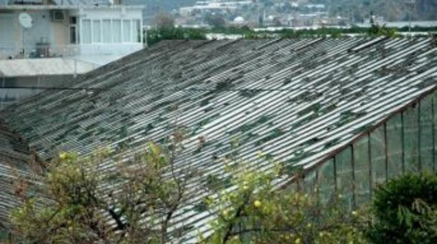 Dolu Seraların Camını Kırdı, Ara&ccedil;ların Tavanını &Ccedil;&ouml;kertti