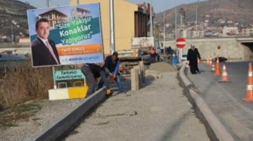 Bilecik'te Kaldırım D&uuml;zenleme &Ccedil;alışmaları