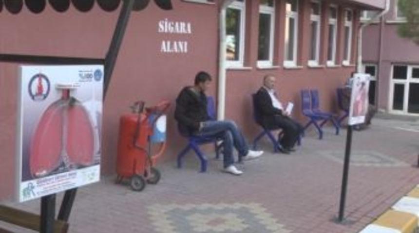 Hastane Bah&ccedil;esinde 'dumansız Hava Sahası'