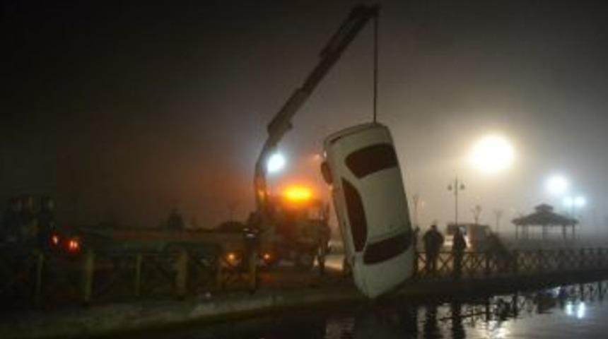 Acemi Şof&ouml;r G&ouml;le U&ccedil;maktan Son Anda Kurtuldu