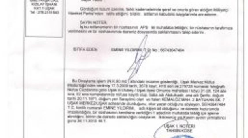 Uşak MHP'den Emine Yıldırım Istifa Etti