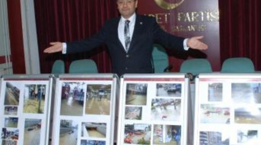 Saadet Partisi'nden B&uuml;y&uuml;kşehir'e Yağış Eleştirisi