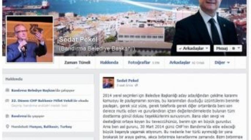 Başkan Pekel, Sosyal Paylaşım Sitesi &Uuml;zerinden Dostlarına Teşekk&uuml;r Etti