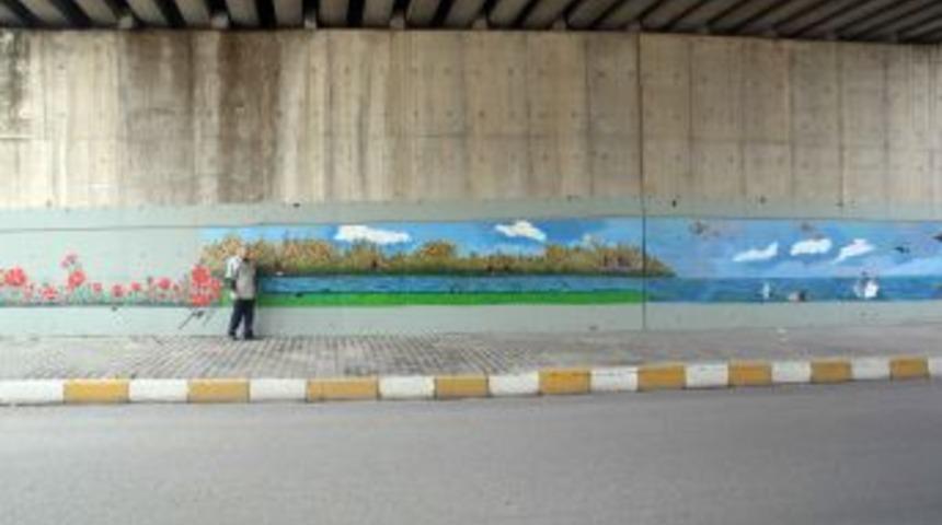 K&ouml;pr&uuml;l&uuml; Kavşağa Dev Yağlı Boya Tablo