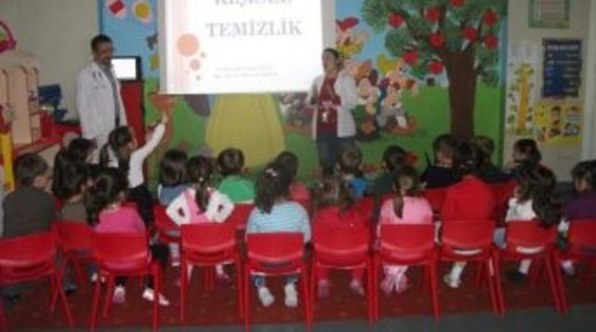 Aydın&rsquo;da Miniklere Kişisel Temizlik Ve El Yıkamanın &Ouml;nemi Anlatıldı