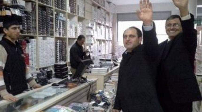 Keleş ve Erden Meri&ccedil; esnaf ziyaret etti