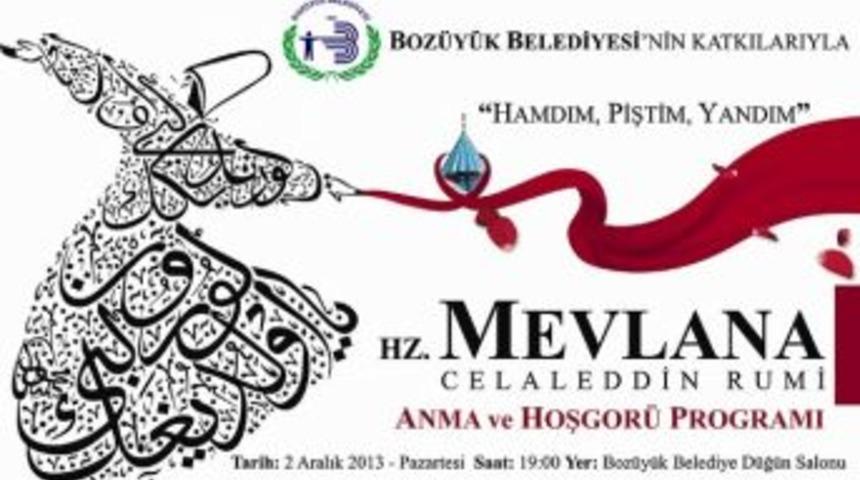Boz&uuml;y&uuml;k Belediyesi&rsquo;nden Mevlana Gecesi