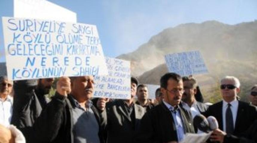 K&ouml;yl&uuml;lerden Taş Ocağı Eylemi