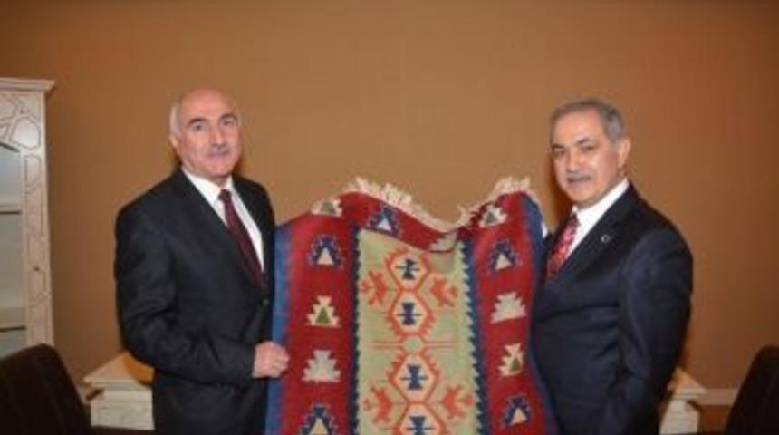 Defterdar G&ouml;k&rsquo;ten, Belediye Başkanı Kara&rsquo;ya Veda Ziyareti