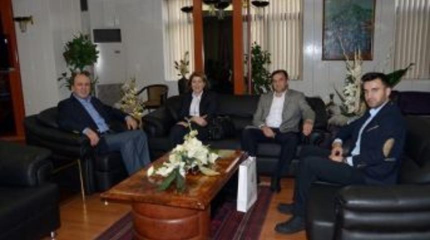 Azerbaycan Eğitim M&uuml;steşarı Belediye Başkanı Ok'u Ziyaret Etti