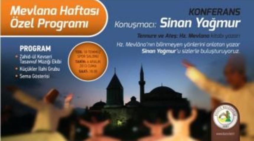 D&uuml;zce Belediyesinden Mevlana Haftasında Konferans