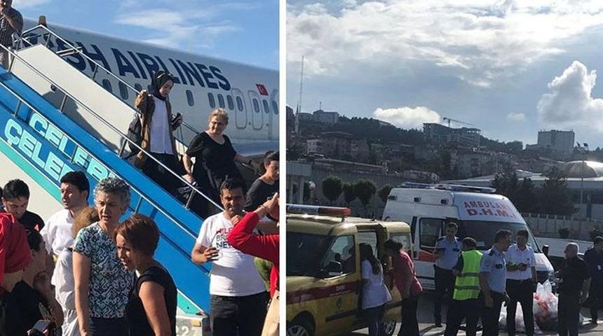 Trabzon Havalimanı'nda hareketli anlar! Klimaları çalışmayan Trabzon-Ankara uçağında isyan çıktı