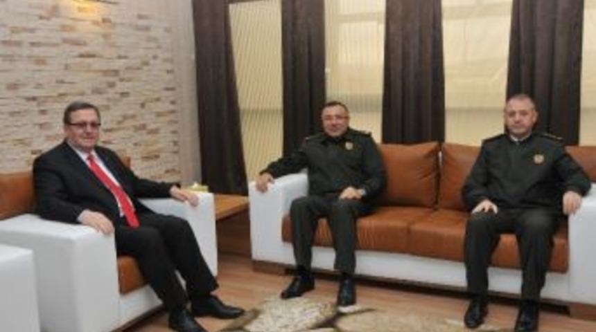 Tuğgeneral Alpar, Rekt&ouml;r Prof. Dr. Solak'ı Ziyaret Etti