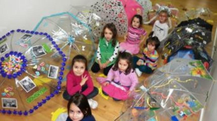 Minik &Ouml;ğrenciler Hayallerindeki Şemsiyeyi Tasarladı