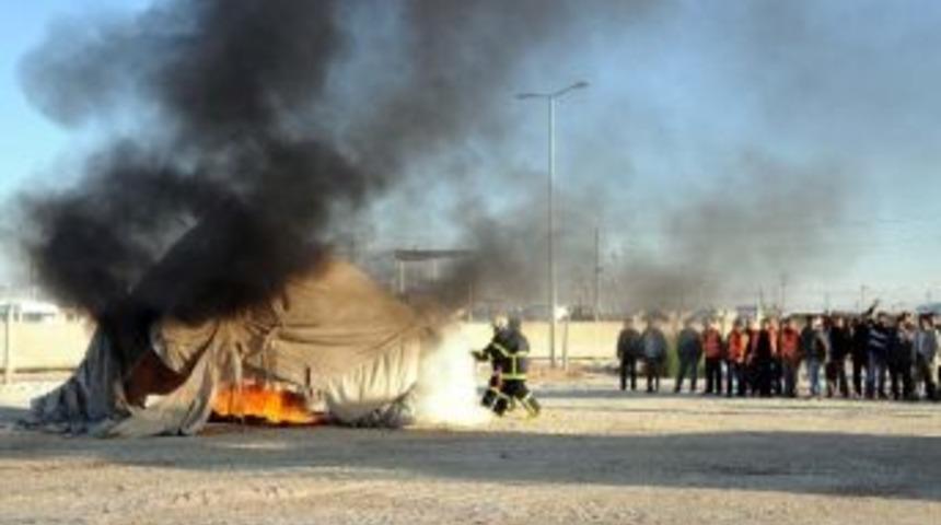 S&uuml;leyman Şah &Ccedil;adır Kent&rsquo;te Yangın Tatbikatı