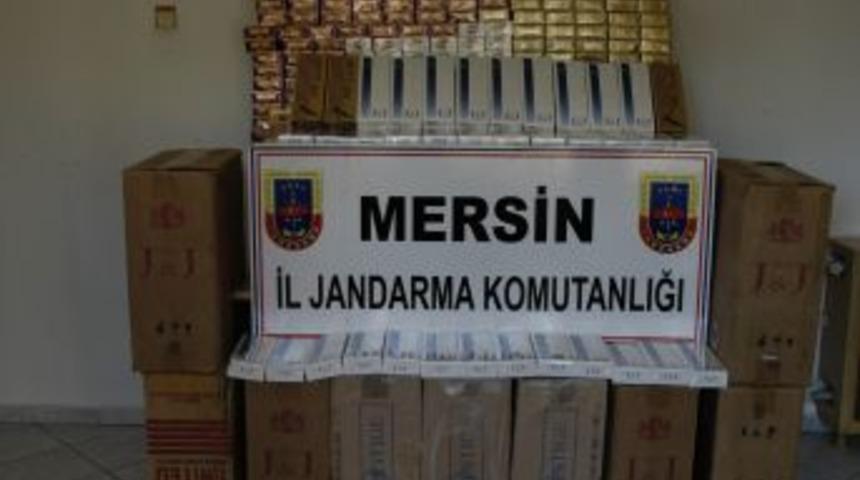Mersin'de 7 Bin Paket Ka&ccedil;ak Sigara Ele Ge&ccedil;irildi