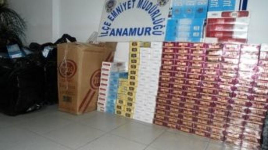 Anamur&rsquo;da 10 Bin 510 Paket Ka&ccedil;ak Sigara Ele Ge&ccedil;irildi