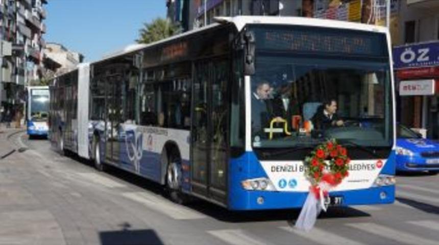 Denizli'de K&ouml;r&uuml;kl&uuml; Otob&uuml;sler T&ouml;renle Hizmete Girdi