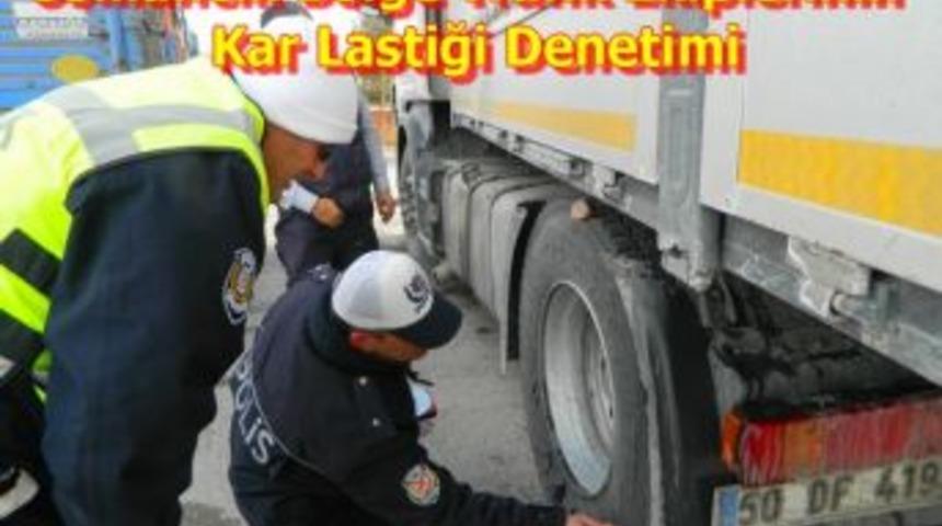 Osmancık Bölge Trafik Ekiplerinin Kar Lastiği Denetimi