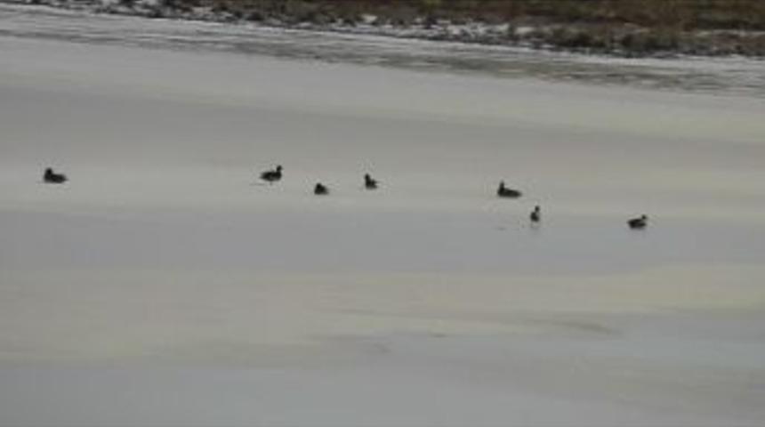 Kulu&rsquo;da D&uuml;den G&ouml;l&uuml; Buz Tuttu