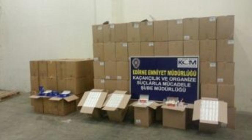 Edirne'de 50 Bin Tl&rsquo;lik Makaron Ele Ge&ccedil;irildi