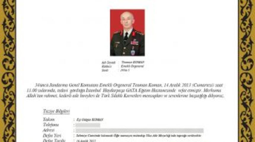 Teoman Koman, Pazartesi Defnedilecek