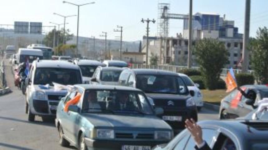 AK Parti Belediye Başkan Adayı G&uuml;rb&uuml;z'e Coşkulu Karşılama